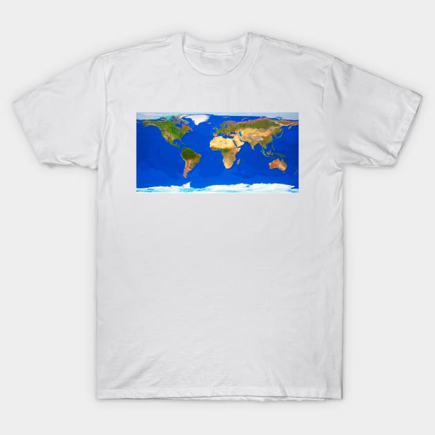 Earth & ocean floor (E050/0362) T-Shirt by SciencePhoto